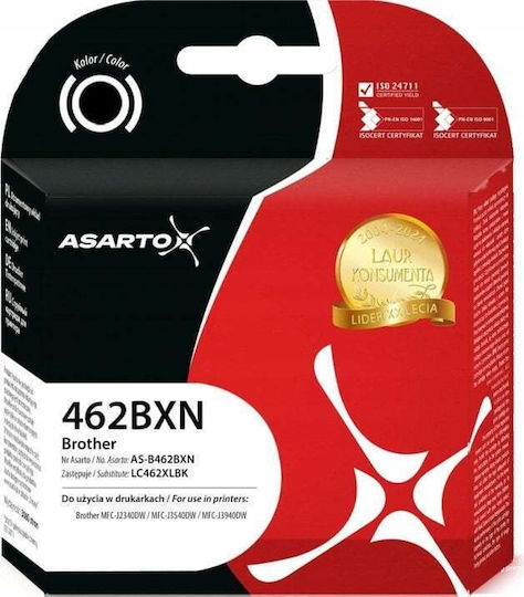Asarto Συμβατό Μελάνι Εκτυπωτή InkJet Brother LC462XLBK 3000 Σελίδων Μαύρο 1τμχ