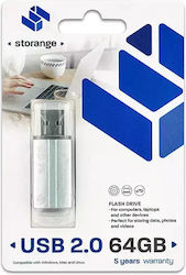 Storange 64GB USB 2.0 Silver