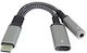 PremiumCord USB-C Männlich Zu USB-C Weiblich Konverter Silber 1 Stück