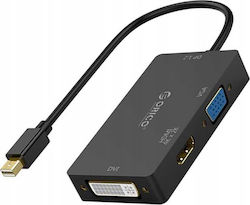 Orico Адаптер mini DisplayPort / HDMI / VGA Мъжки в mini DisplayPort / HDMI / VGA Женски