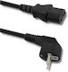 Qoltec Schuko / IEC C13 - Schuko / IEC C13 Cable 1.4m Μαύρο 50549