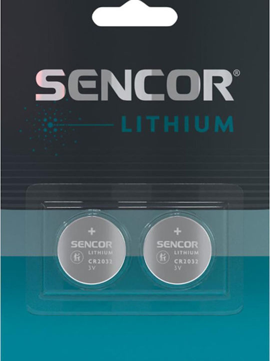 Sencor Μπαταρίες Λιθίου Ρολογιών CR2032 3V 2τμχ