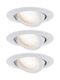 Rectangle Plastic Recessed Spot with Integrated LED and Warm White Light White 4x3cm. 1pcs