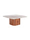 Kaffeetisch Zentral Volti aus Massivholz Grau M80,5xL80,5xH37cm