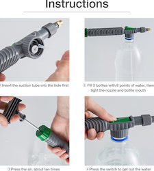 Pompe de pulverizare manuală adaptabilă pentru sticle PET Zola Plants din plastic, lungime 29 cm, diametru duză