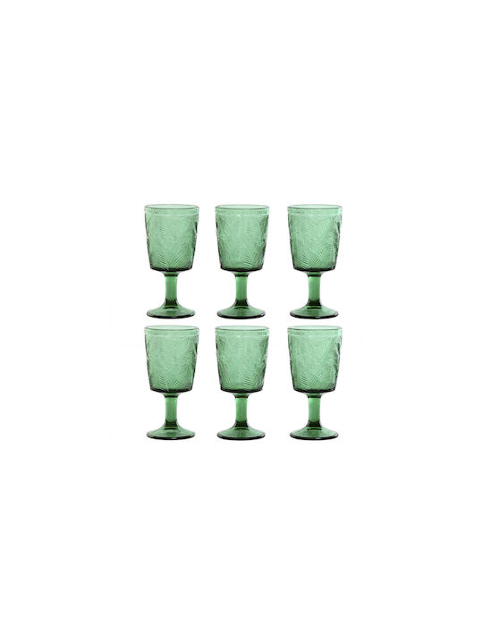 Home Esprit Set of Glasses for White and Red Wine made of Crystal in Green Color 285ml 6pcs