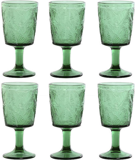 Home Esprit Set Gläser für Weiß- und Rotwein aus Kristall in Grün Farbe 285ml 6Stück