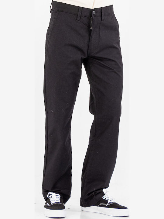 Authentic Παντελόνι Chino Ελαστικό σε Relaxed Εφαρμογή Black