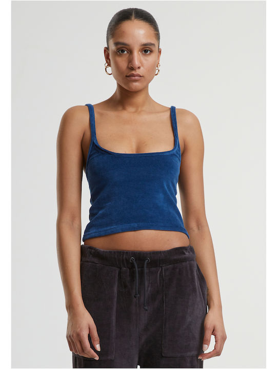 Urban Classics Damen Bluse Samt mit Trägern Pow...