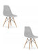 Osaka Kitchen Polypropylene Chair Grey 2pcs