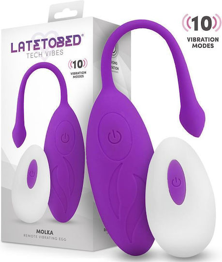 LateToBed Molka Vibrator Ei mit Fernbedienung 17,5cm Lila