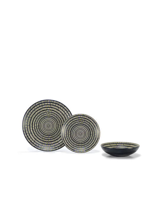 General Trade Alb Ceramică Set de Vase 18buc