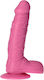Toyz4lovers Dildo realist cu Testicule și Ventuză Fuchsia 21.5cm