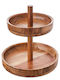 Butlers Ξύλινη Εταζέρα Καφέ Ø27cm Π26xΜ20cm