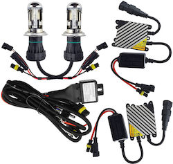 Kit Xenon H4 2x55w 12v Alb Rece 6000k