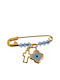 Gatsa Child Safety Pin made of Gold 9K with Cross