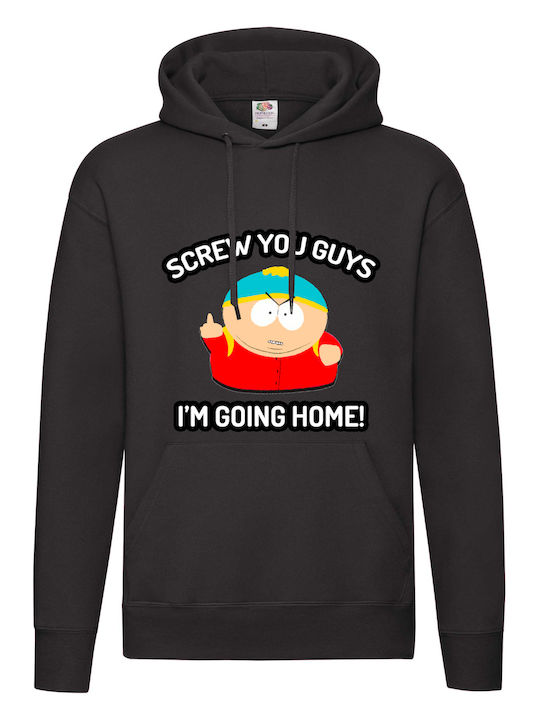 Fruit of the Loom South Park Φούτερ με Κουκούλα Μαύρο