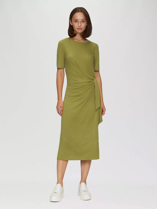 Sommer Midi Damenkleid Grün