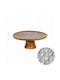 Cake Stand Brown 32x32x5cm