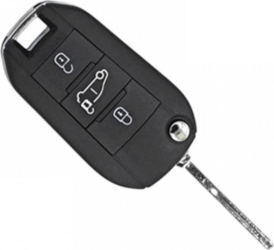 Toyota-Peugeot-Opel-Citroen Car Key Shell 3 Buttons Folding-hu83