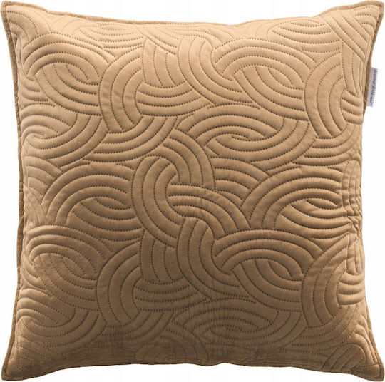Douceur d'Intérieur Μαξιλαροθήκη Solange Καφέ 60x60εκ.