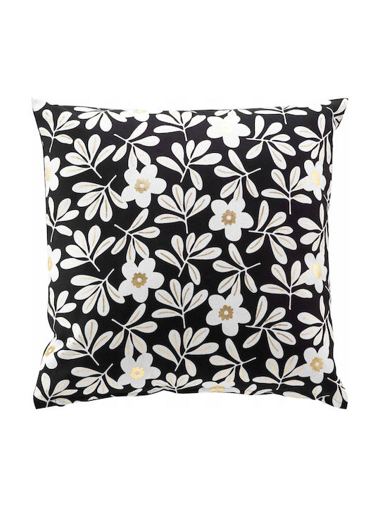 Douceur d'Intérieur Wilma Sofa Cushion 100% Cotton Black 45x45cm