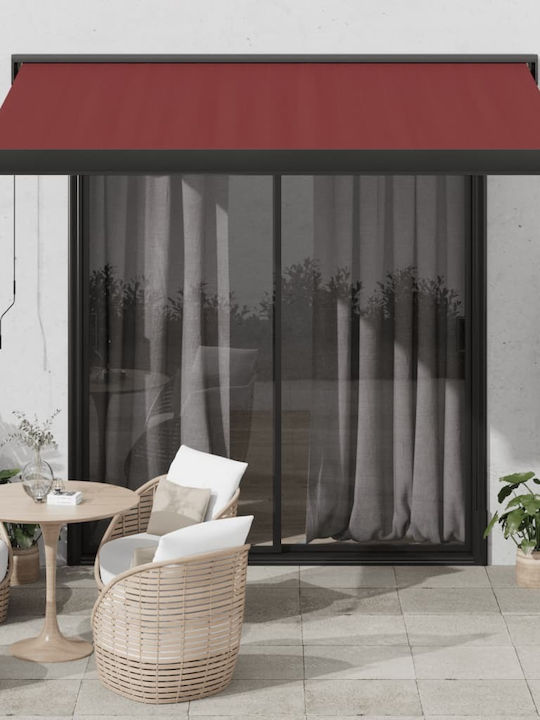 vidaXL Terrace Wall Tent with LED Light Burgund...