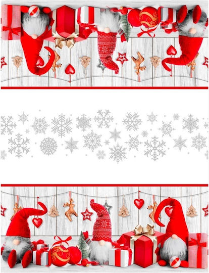 Amo La Casa Christmas Waterproof Tablecloth for 8 People 140x240 British Red White