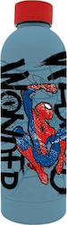 Kids Euroswan Flasche Spiderman 500ml Blau