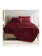 Astron Italy Sheet Super-Double with Elastic 160x200+40cm. Red Wine