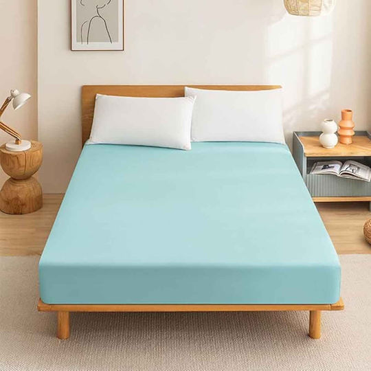 Astron Italy Sheet Super-Double with Elastic 160x200+40cm. Petrol