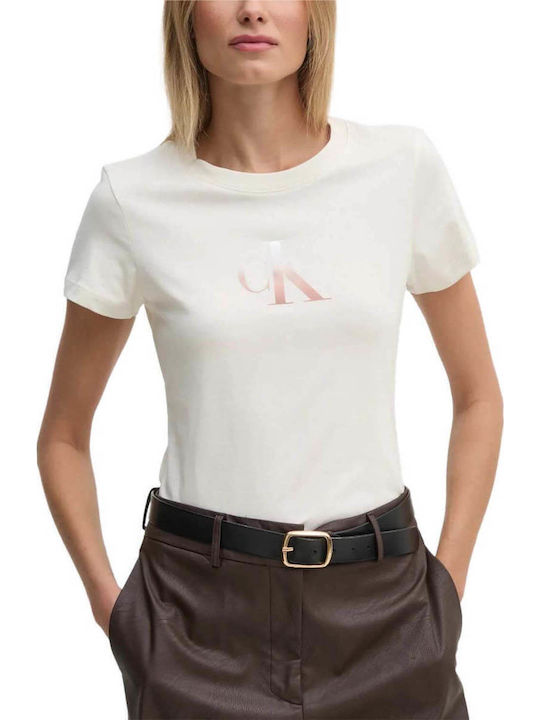 Calvin Klein Γυναικείο T-shirt Ivory
