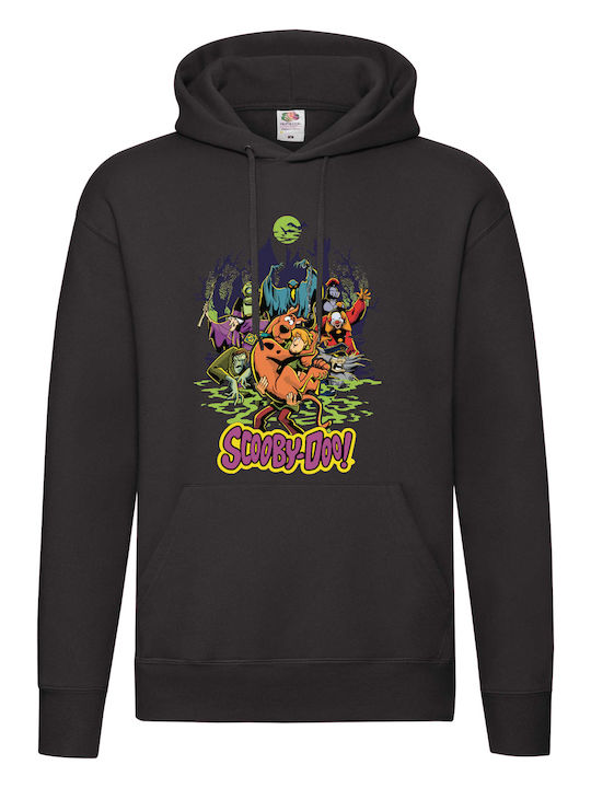 Fruit of the Loom Scooby Doo No2 Original Φούτερ με Κουκούλα Μαύρο