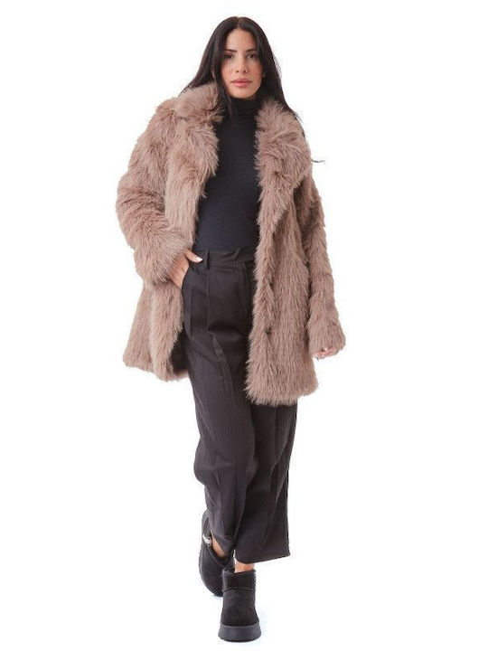 Silia D Frauen Pelz Beige