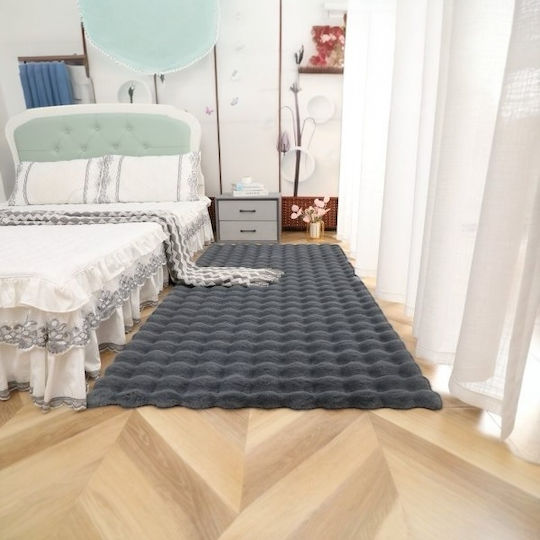 SpitiBazaar Modern Bedroom Rugs Set Anthracite Grey SD-A-63 3pcs