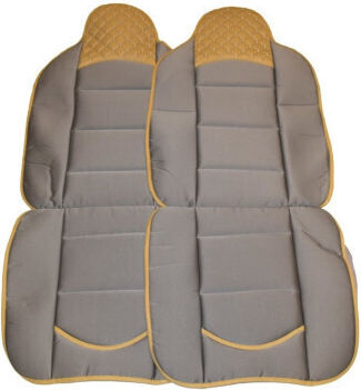 Set 2 Idealstore Diamond Backrest Chair Covers Comfortable Durable Non-slip Breathable Gray-beige Color