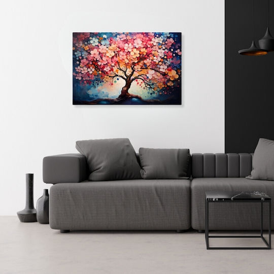 Megapap Pink Tree Tablou pe Pânză 100x70cm