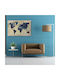 Megapap World Map Gemälde auf Leinwand 125x80cm