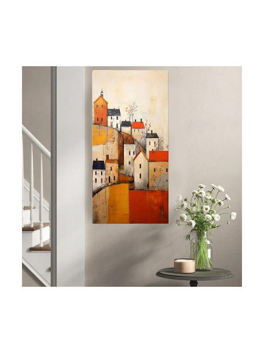 Megapap Houses On The Hill Πίνακας σε Καμβά 50x100cm