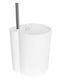Dimitracas Plastic Toilet Brush and Basket Set White