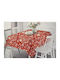Sidirela Snowflake Christmas Stain-resistant Tablecloth Fabric Red L240xW150cm. Flake Red
