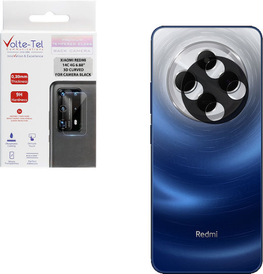 Volte-Tel Camera Protection Tempered Glass Black for the Xiaomi Redmi 14C, Poco C75 8371264