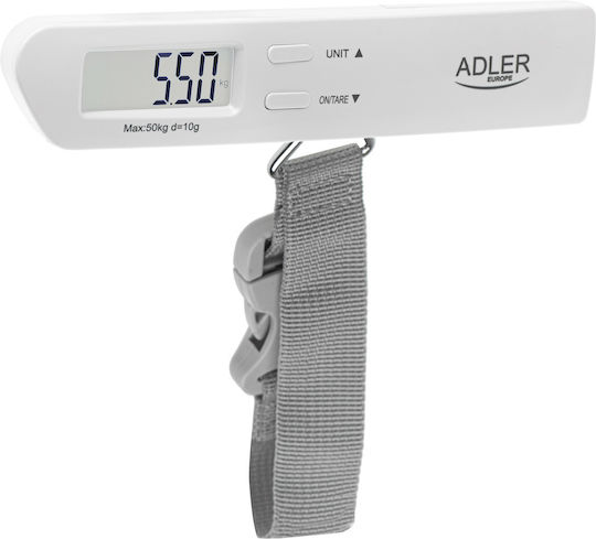 Adler Reisegepäckwaage Ad 8191 Maximale Tragkraft 50 kg Genauigkeit 10 g Grau
