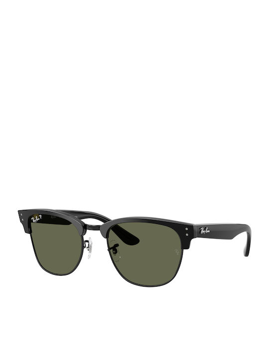 Ray Ban Clubmaster Unisex Sunglasses with Black Frame and Green Polarized Lens RBR0504S 67839A