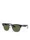 Ray Ban Clubmaster Unisex Sunglasses with Black Frame and Green Polarized Lens RBR0504S 67839A