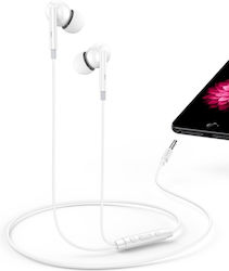 Yesido Yh46 În ureche Handsfree cu două căști cu mufă 3.5mm Alb