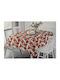 Sidirela Poinsettia Christmas Stain-resistant Tablecloth Fabric Grey-Red L240xW150cm. Alexandrian White-Red