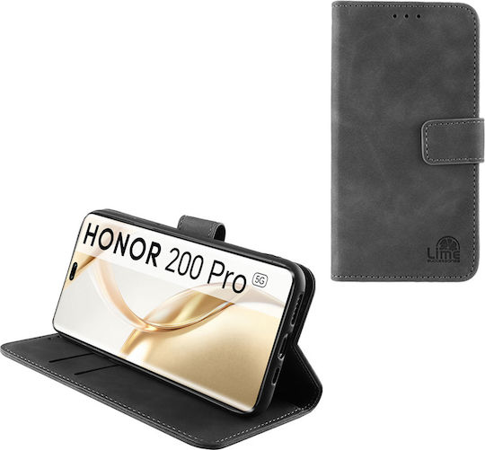 Lime Essential Magnet Buchen Sie Synthetisches Leder Gray (Honor 200 Pro)