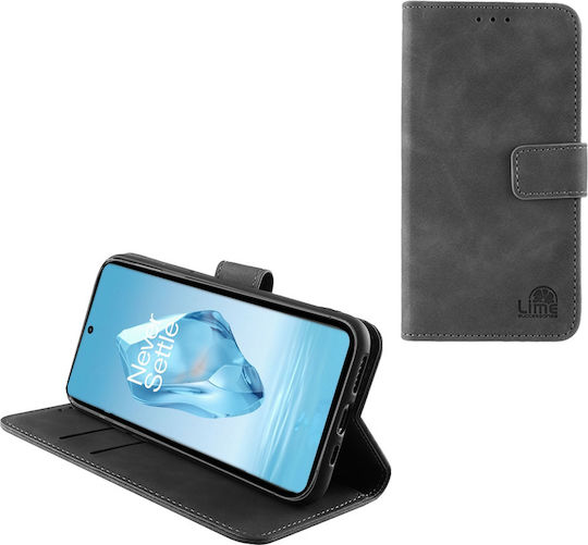 Lime Essential Magnet Book Δερματίνης Γκρι (OnePlus 12R)