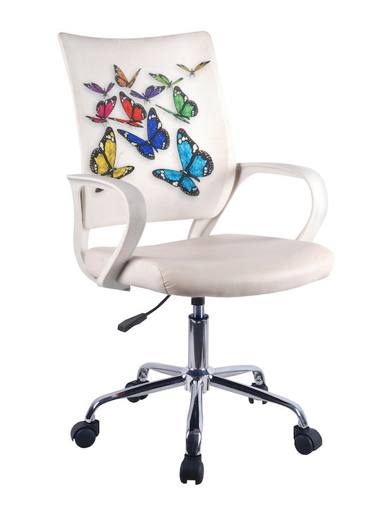 Desk Chair White 54x58x88cm